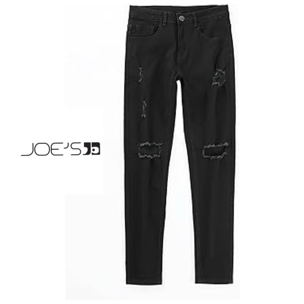 Joe’s Women’s Black Distressed Ripped Jeans Size 31